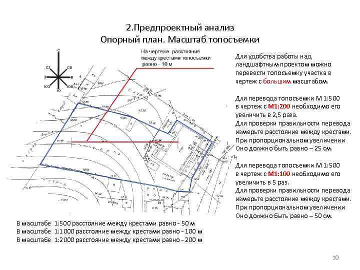 Содержание топографического плана