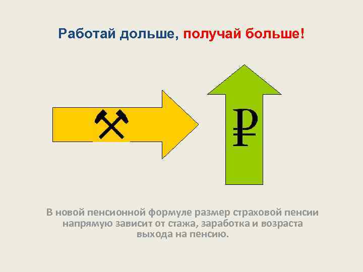  Работай дольше, получай больше! В новой пенсионной формуле размер страховой пенсии напрямую зависит