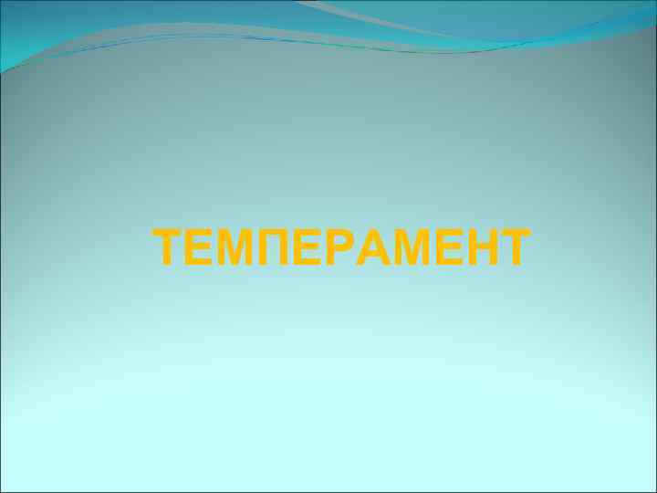 ТЕМПЕРАМЕНТ 