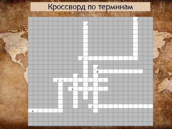   Кроссворд по терминам        6 