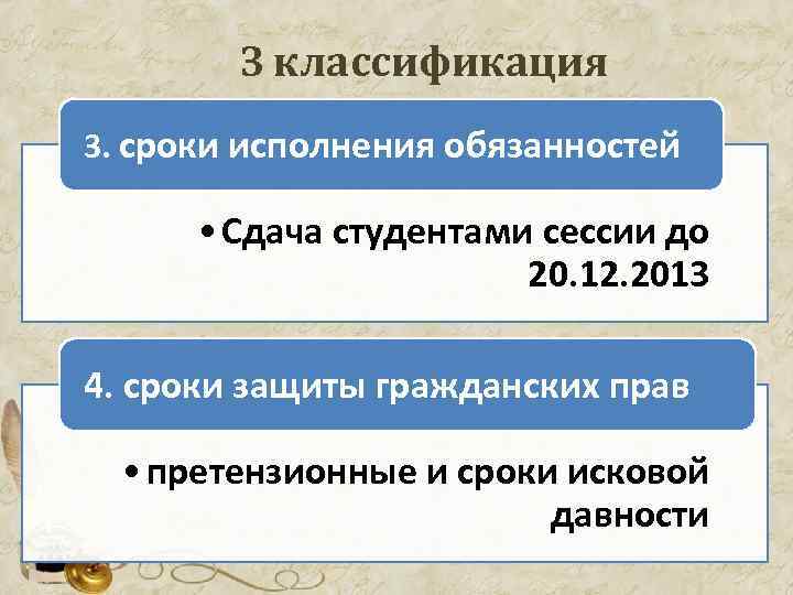  З классификация 3. сроки исполнения обязанностей • Сдача студентами сессии до 20. 12.