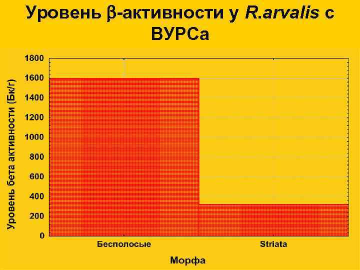 Уровень -активности у R. arvalis c ВУРСа 