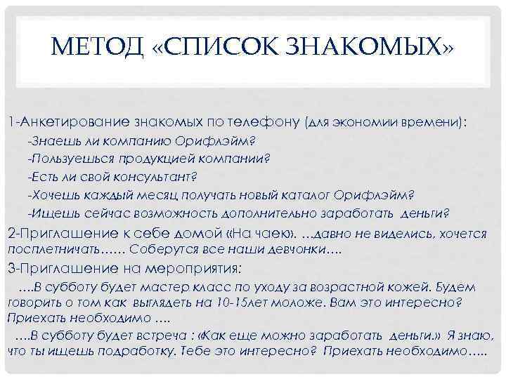 Перечень способов. Метод список знакомых. Методы списков. Вызовы проекта примеры. Метод список серий.