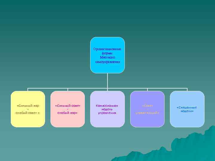        Организационные    формы  