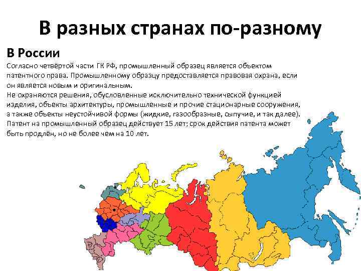   В разных странах по-разному В России Согласно четвёртой части ГК РФ, промышленный