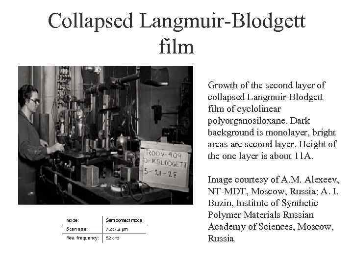 Collapsed Langmuir-Blodgett film Growth of the second layer of collapsed Langmuir-Blodgett film of cyclolinear