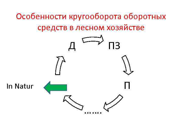  Особенности кругооборота оборотных средств в лесном хозяйстве Д ПЗ In Natur П …….