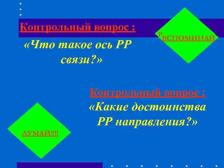 Контрольный вопрос : ВСПОМИНАЙ «Что такое ось РР Контрольный вопрос : ВСПОМИНАЙ «Что такое ось РР