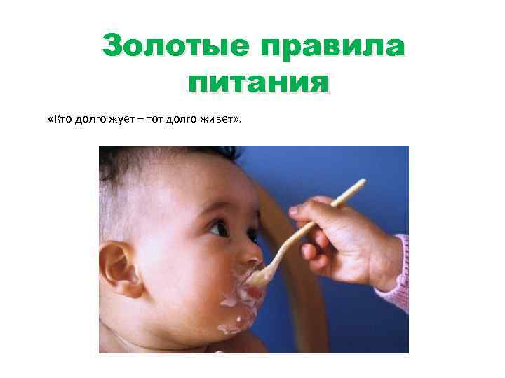    Золотые правила    питания  «Кто долго жует –