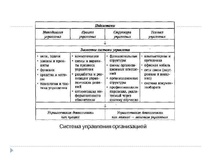 Система управления организацией 