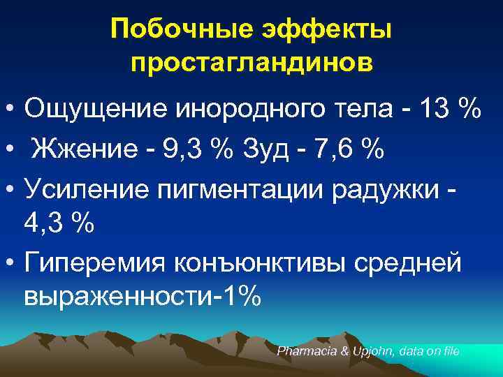  Клиника острого приступа   глаукомы • Сильные боли в глазу с иррадиацией