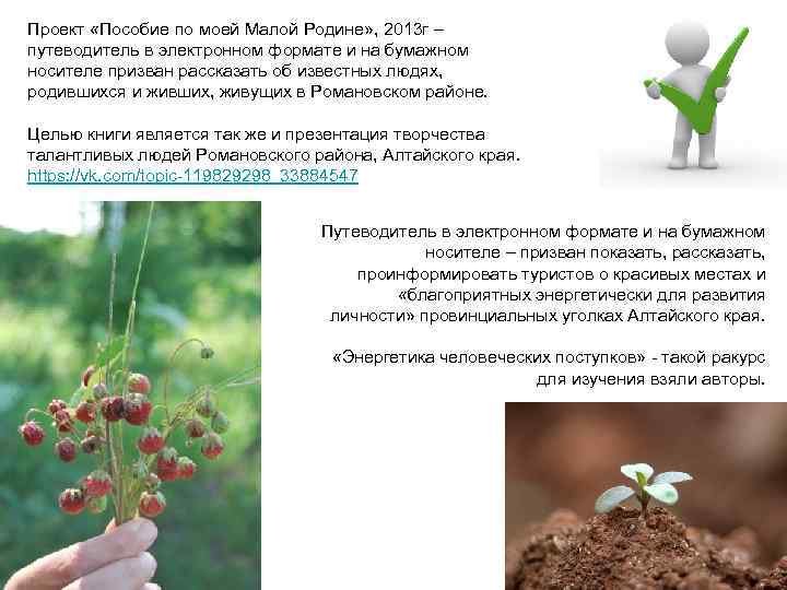 Проект «Пособие по моей Малой Родине» , 2013 г – путеводитель в электронном формате