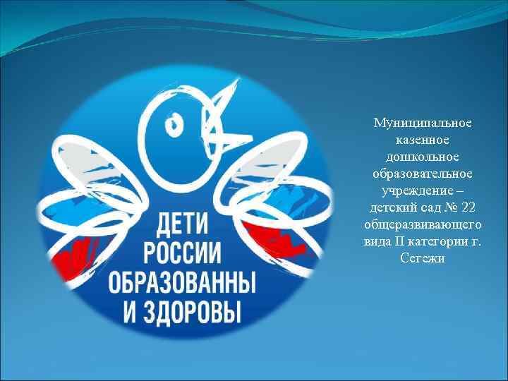  Муниципальное казенное дошкольное образовательное  учреждение – детский сад № 22 общеразвивающего вида