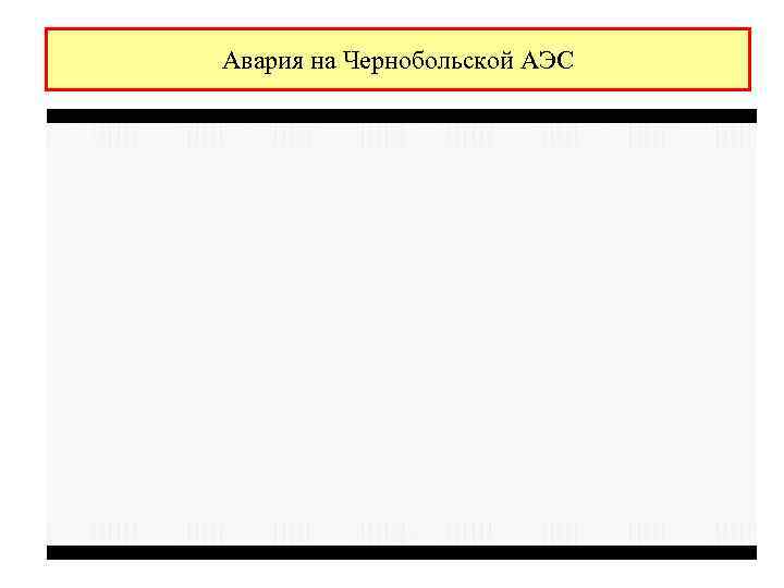 Авария на Чернобольской АЭС 