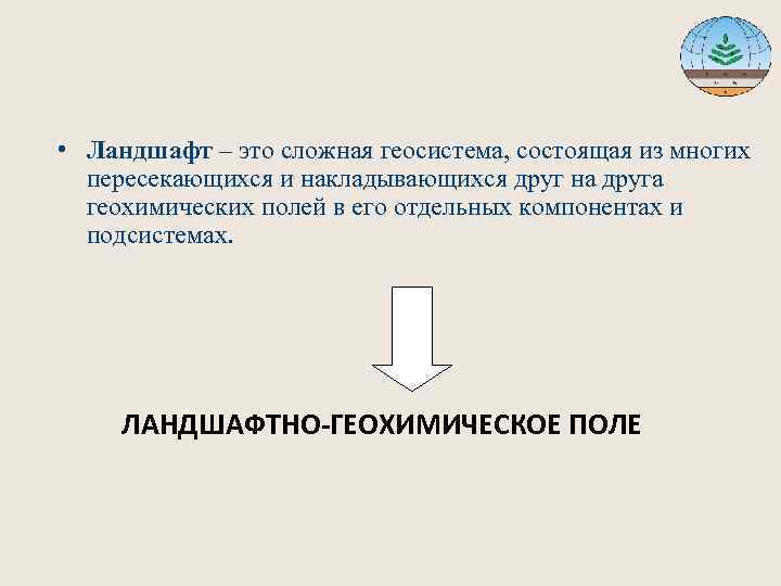  • Ландшафт – это сложная геосистема, состоящая из многих пересекающихся и накладывающихся друг