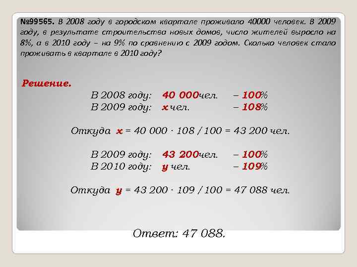 В 2008 году в городском квартале проживало