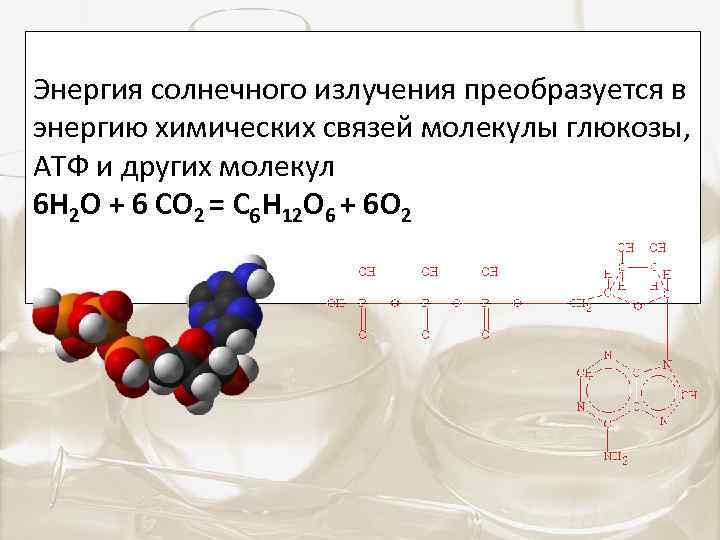 Энергия запасается в химических связях