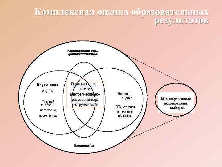   Комплексная оценка образовательных      результатов  Внутренняя 