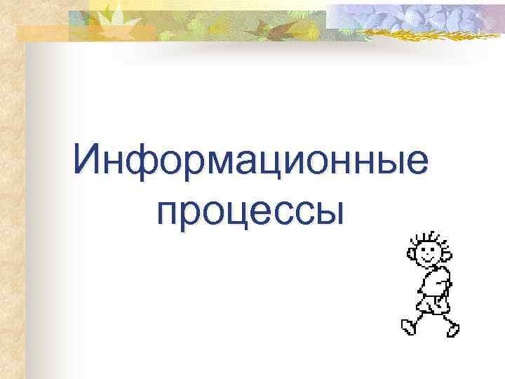 Информационные  процессы 