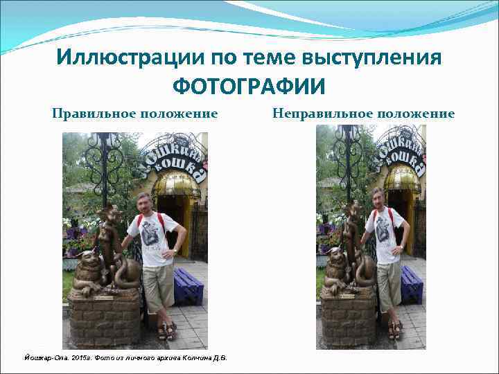 Иллюстрации по теме выступления ФОТОГРАФИИ Правильное положение Иллюстрации по теме выступления ФОТОГРАФИИ Правильное положение