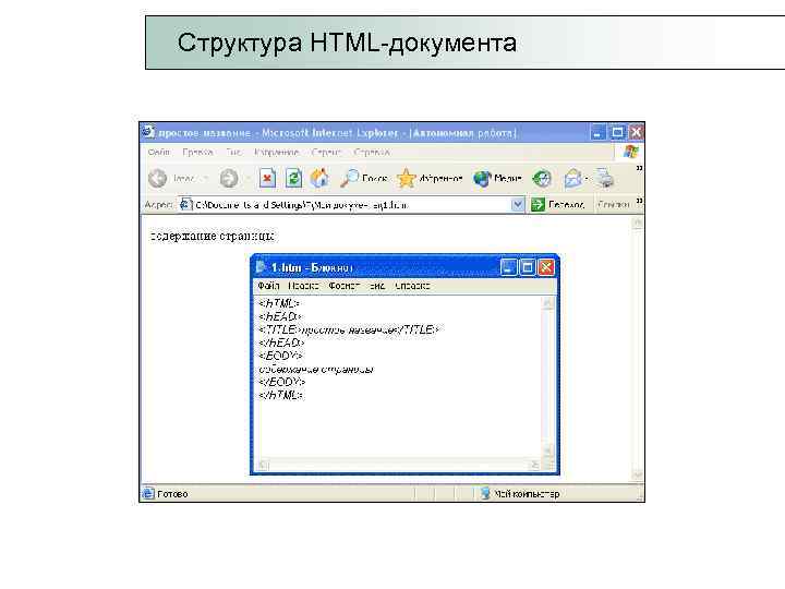 Структура HTML-документа 