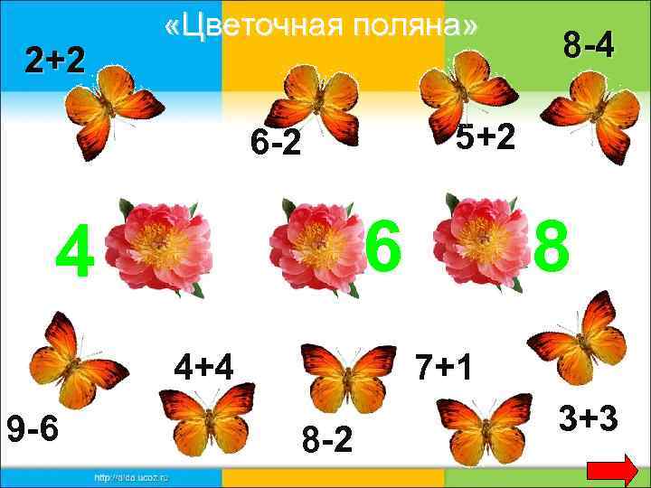  «Цветочная поляна» 2+2 8 -4 6 -2 5+2 4 6 8 4+4 7+1