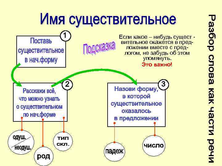 Если какое – нибудь сущест - вительное окажется в пред- ложении вместе с пред-