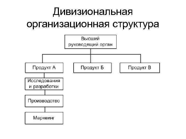  Дивизиональная организационная структура 