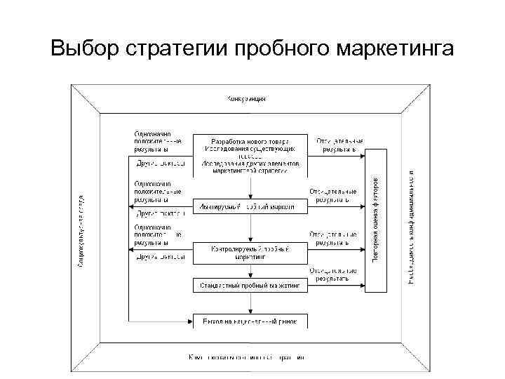 Выбор стратегии пробного маркетинга 