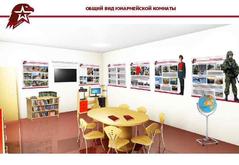 ОБЩИЙ ВИД ЮНАРМЕЙСКОЙ КОМНАТЫ 