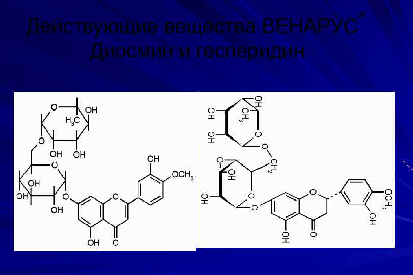 ® Действующие вещества ВЕНАРУС Диосмин и гесперидин 