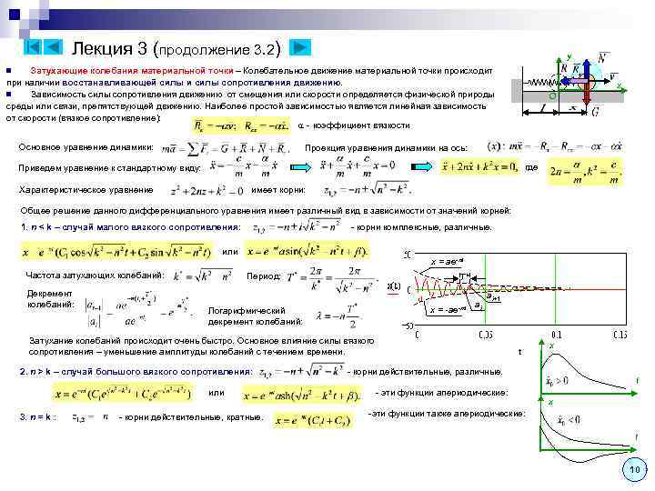 Колебания точки описываются уравнением. Затухающие колебания при вязком трении. Вынужденные колебания теоретическая механика. Свободные колебания материальной точки теоретическая механика. Уравнение затухающих колебаний материальной точки.