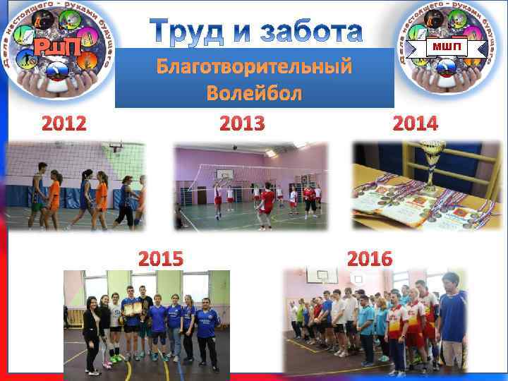 2012 Благотворительный Волейбол 2013 МШП 2015 2016 2014 