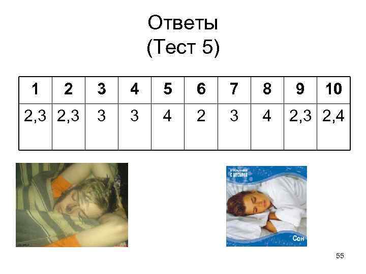 Ответы (Тест 5) 1 2 2, 3 3 4 5 6 7 8 3