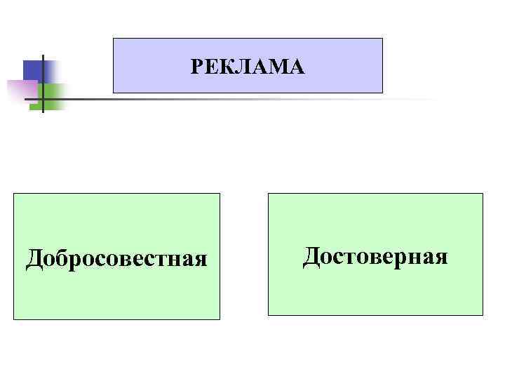 РЕКЛАМА Добросовестная Достоверная 