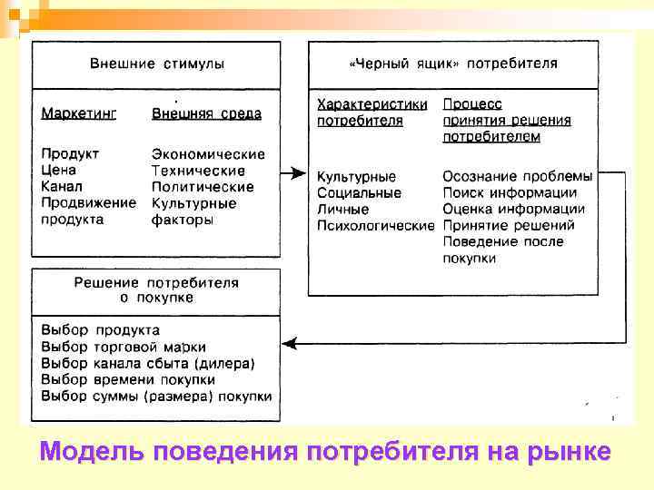 Модель поведения потребителя на рынке 