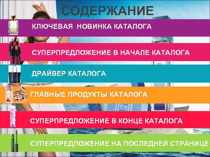 СОДЕРЖАНИЕ КЛЮЧЕВАЯ НОВИНКА КАТАЛОГА СУПЕРПРЕДЛОЖЕНИЕ В НАЧАЛЕ КАТАЛОГА ДРАЙВЕР КАТАЛОГА ГЛАВНЫЕ ПРОДУКТЫ КАТАЛОГА СУПЕРПРЕДЛОЖЕНИЕ