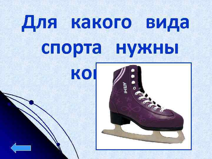Для какого вида спорта нужны коньки? 