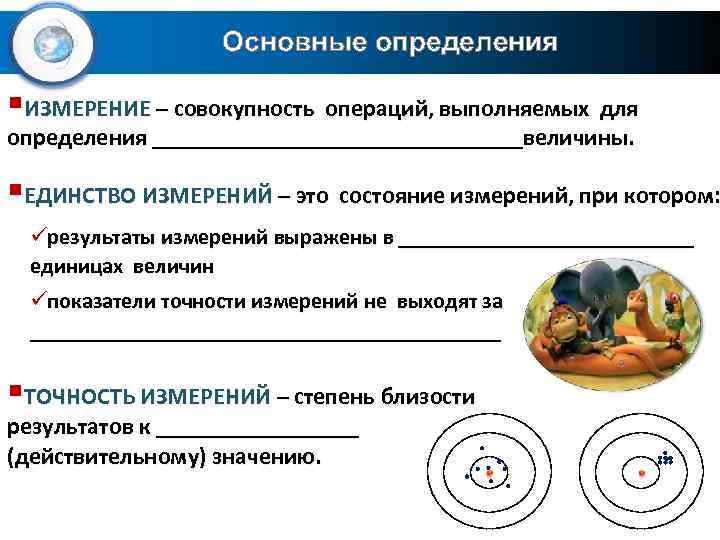 Основные определения §ИЗМЕРЕНИЕ – совокупность операций, выполняемых для определения ________________величины. §ЕДИНСТВО ИЗМЕРЕНИЙ – это