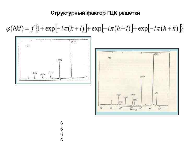 Структурный фактор ГЦК решетки 6 6 6 