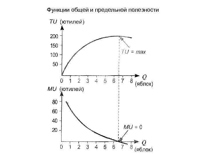 Функции общей и предельной полезности 