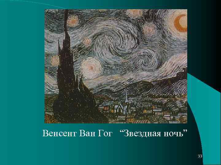 Венсент Ван Гог “Звездная ночь” 33 