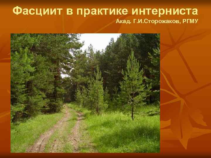 Фасциит в практике интерниста Акад. Г. И. Сторожаков, РГМУ 