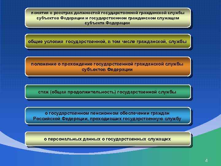  понятия о реестрах должностей государственной гражданской службы субъектов Федерации и государственном гражданском служащем