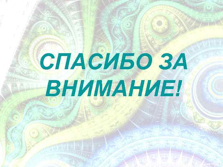 СПАСИБО ЗА ВНИМАНИЕ! 