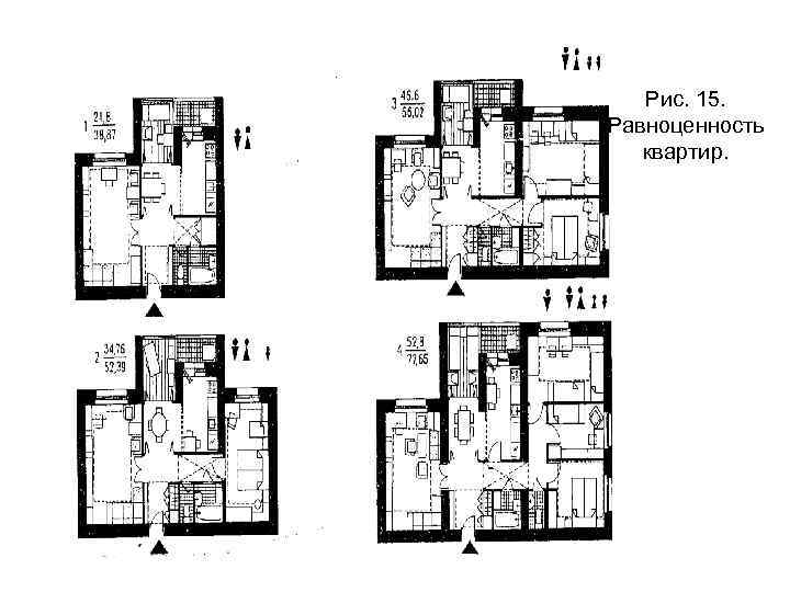 Рис. 15. Равноценность квартир. 