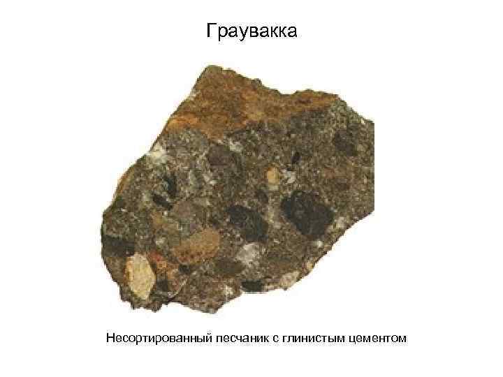 Граувакка Несортированный песчаник с глинистым цементом 