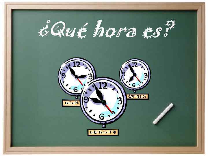 ¿Qué hora es? 