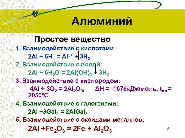 Алюминий какое вещество