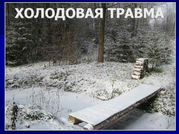 ХОЛОДОВАЯ ТРАВМА 